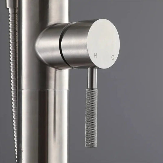 Freestanding Outdoor Shower – Stainless Steel Mixer Set for Swimming Pool, Beach & Garden - Shower Stalls & KitsBathroomLux