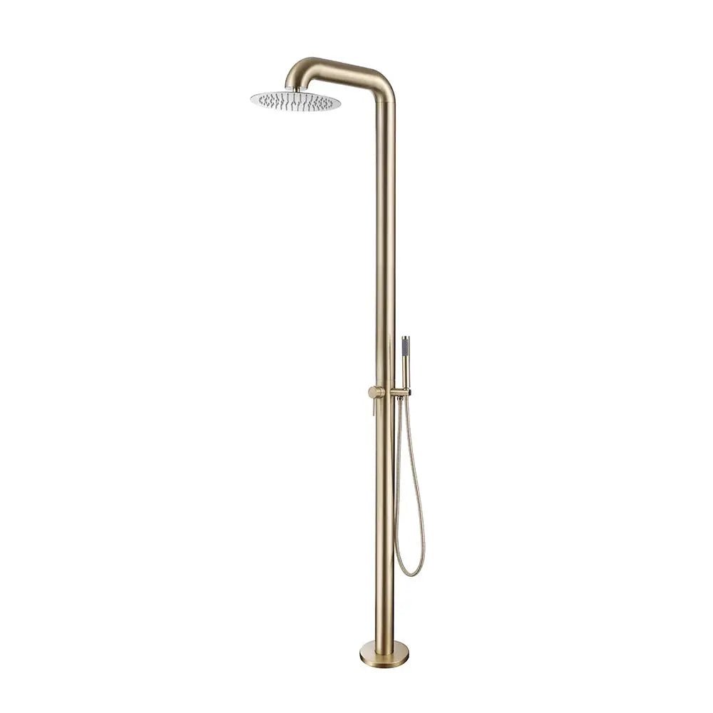 Freestanding Outdoor Shower – Stainless Steel Rainfall Column for Pool & Garden - Shower Stalls & KitsBathroomLux