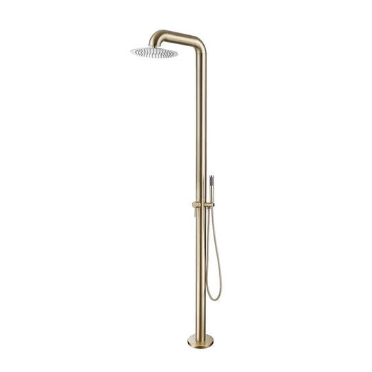 Freestanding Outdoor Shower – Stainless Steel Rainfall Column for Pool & Garden - Shower Stalls & KitsBathroomLux