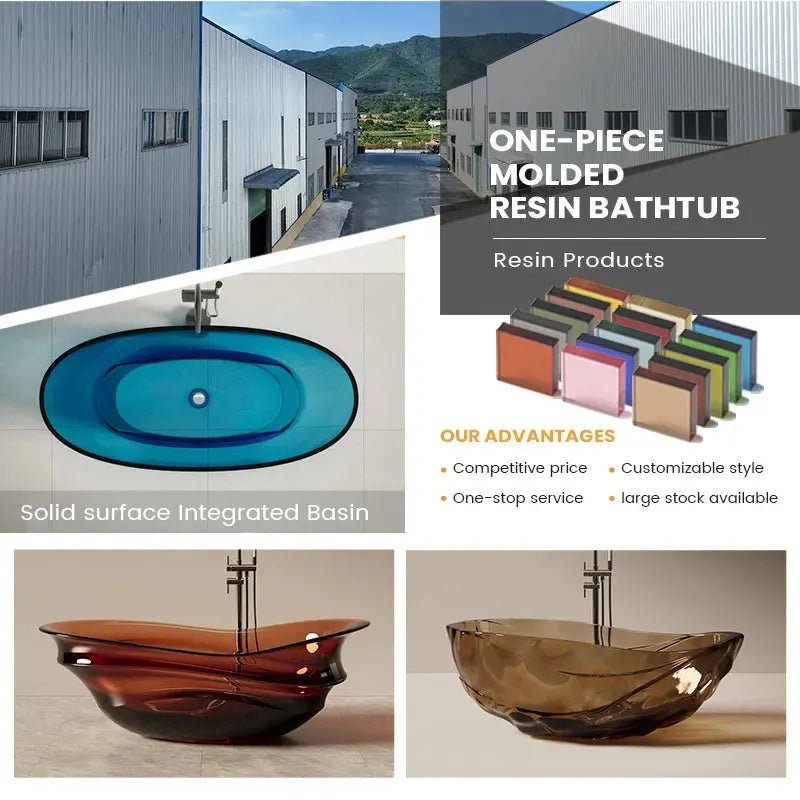 Freestanding Solid Surface Resin Bathtub - Resin Best freestanding bathtub UKBathroomLux