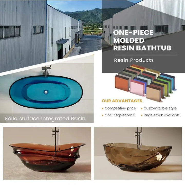 Freestanding Solid Surface Resin Bathtub - Resin Best freestanding bathtub UKBathroomLux