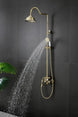 Gold Antique Brass 2 - Handle Exposed Shower Faucet Combo Set - Complete Shower SystemBathroomLux