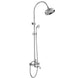 Gold Antique Brass 2 - Handle Exposed Shower Faucet Combo Set - Complete Shower SystemBathroomLux