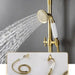 Gold Antique Brass 2 - Handle Exposed Shower Faucet Combo Set - Complete Shower SystemBathroomLux