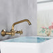 Gold Antique Brass Wall - Mounted Basin Faucet – Dual Handles Swivel Spout (Copy) - Matte Black Wall - Mounted Basin Mixer TapBathroomLux
