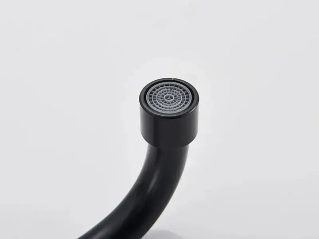 Gold Antique Brass Wall - Mounted Basin Faucet – Dual Handles Swivel Spout (Copy) - Matte Black Wall - Mounted Basin Mixer TapBathroomLux