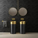 Gold & Black 304 Stainless Steel Pedestal Sink – Luxury Wash Basin for Hotels - luxury pedestal sinkBathroomLux