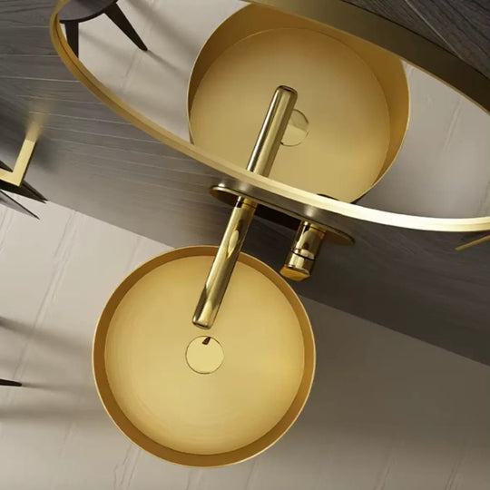 Gold & Black 304 Stainless Steel Pedestal Sink – Luxury Wash Basin for Hotels - luxury pedestal sinkBathroomLux