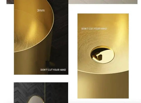 Gold & Black 304 Stainless Steel Pedestal Sink – Luxury Wash Basin for Hotels - luxury pedestal sinkBathroomLux