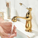 Gold Pull - Out Bathroom faucet Hot & Cold Mixer Tap Small - Pull - Out Bathroom Basin Mixer TapBathroomLux