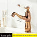Gold Pull - Out Bathroom faucet Hot & Cold Mixer Tap Small - Pull - Out Bathroom Basin Mixer TapBathroomLux