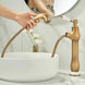 Gold Pull - Out Bathroom faucet Hot & Cold Mixer Tap Tall - Pull - Out Bathroom Basin Mixer TapBathroomLux