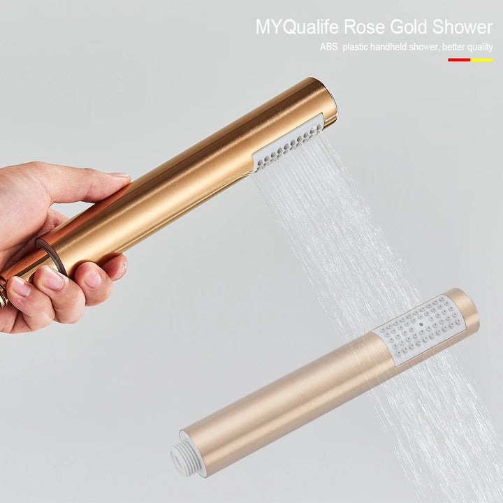 Gold Shower Mixer Concealed Rainfall Hand Shower System - concealed shower setBathroomLux