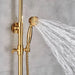Golden 3 - Way Shower Set with Rainfall Head and Handshower - showers, thermostaticBathroomLux