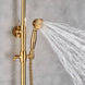 Golden 3 - Way Shower Set with Rainfall Head and Handshower - showers, thermostaticBathroomLux