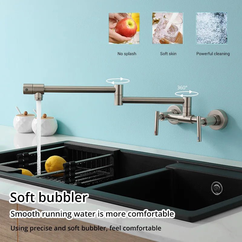 Gourmet Faucet - Dual Handle - Swivel Spout - 5 years Warranty - Kitcen faucetBathroomLux