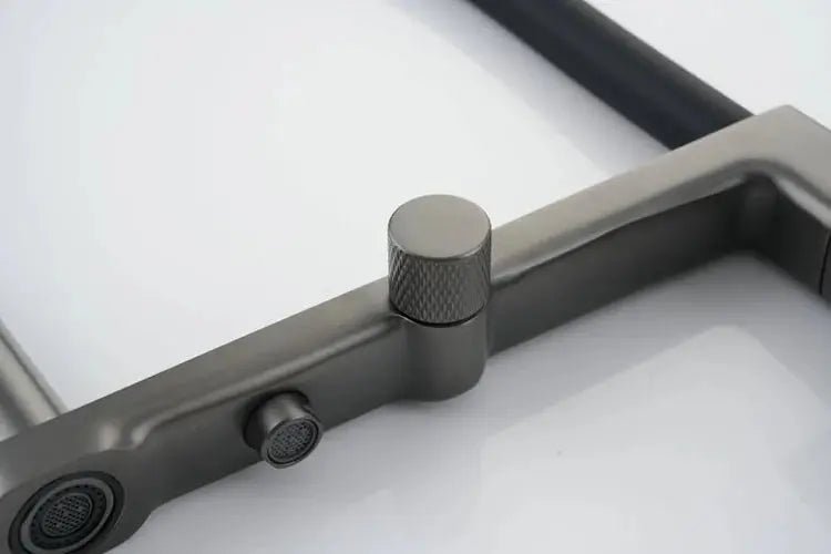 Gun Grey Pull Out Kitchen Sink Faucet – Single Handle Tap with Water Purifier - 3 Ways Kitchen Pull OutBathroomLux