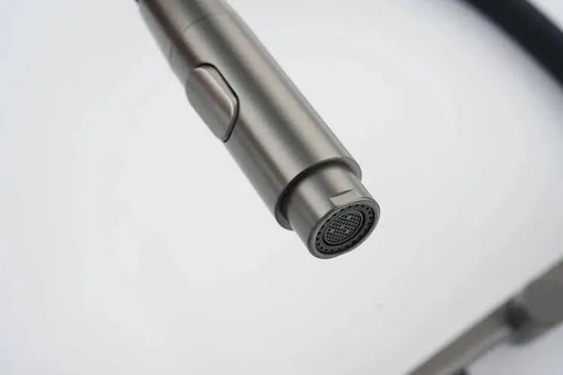 Gun Grey Pull Out Kitchen Sink Faucet – Single Handle Tap with Water Purifier - 3 Ways Kitchen Pull OutBathroomLux