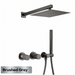 Gun Grey Wall Mounted Shower System – Brass 2 - Function Bath Mixer - 2 ways wall mounted shower kitBathroomLux