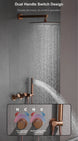 Gun Grey Wall Mounted Shower System – Brass 2 - Function Bath Mixer - 2 ways wall mounted shower kitBathroomLux