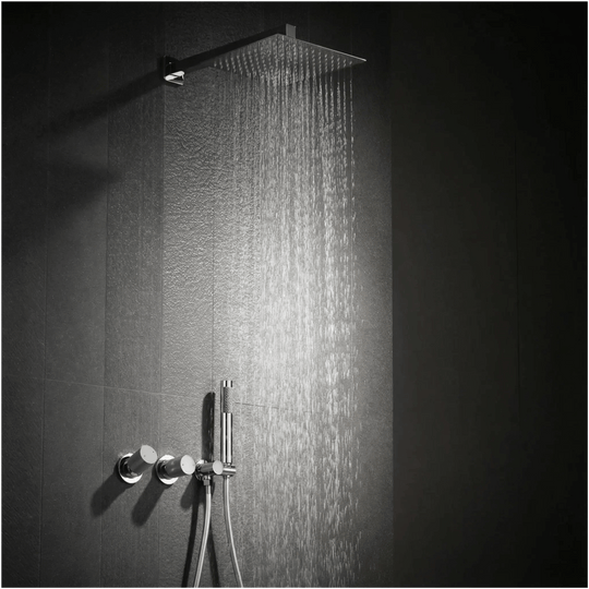 Gun Grey Wall Mounted Shower System – Brass 2 - Function Bath Mixer - 2 ways wall mounted shower kitBathroomLux