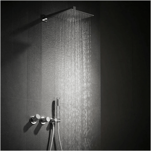 Gun Grey Wall Mounted Shower System – Brass 2 - Function Bath Mixer - 2 ways wall mounted shower kitBathroomLux