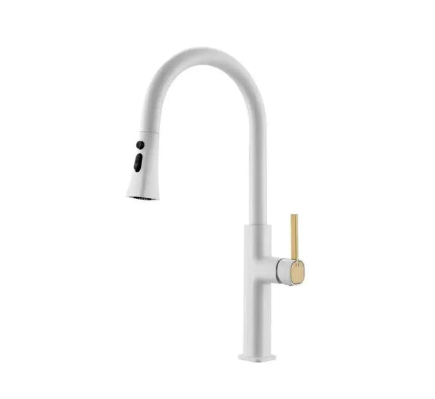 Gunmetal Kitchen Faucet with Pull - Down Sprayer, Single Handle - 3 Ways Kitchen Pull OutBathroomLux