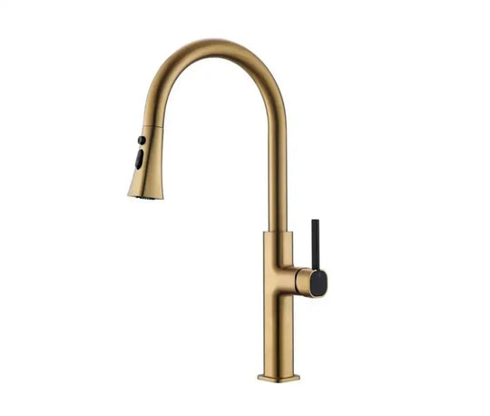 Gunmetal Kitchen Faucet with Pull - Down Sprayer, Single Handle - 3 Ways Kitchen Pull OutBathroomLux