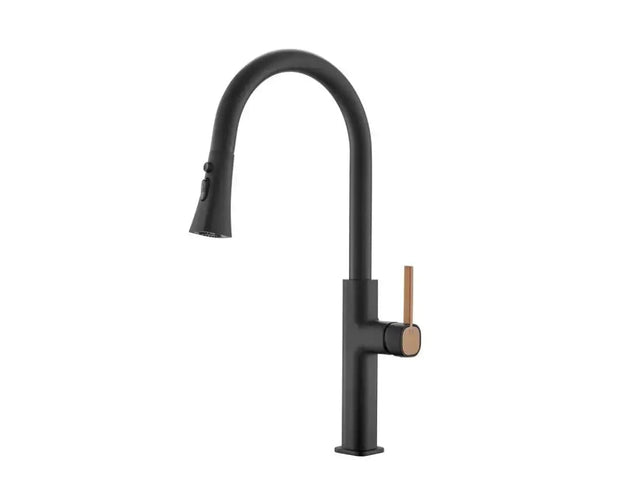 Gunmetal Kitchen Faucet with Pull - Down Sprayer, Single Handle - 3 Ways Kitchen Pull OutBathroomLux