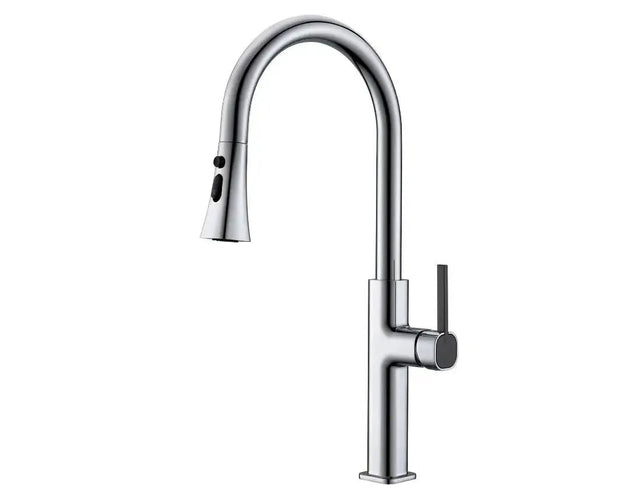 Gunmetal Kitchen Faucet with Pull - Down Sprayer, Single Handle - 3 Ways Kitchen Pull OutBathroomLux