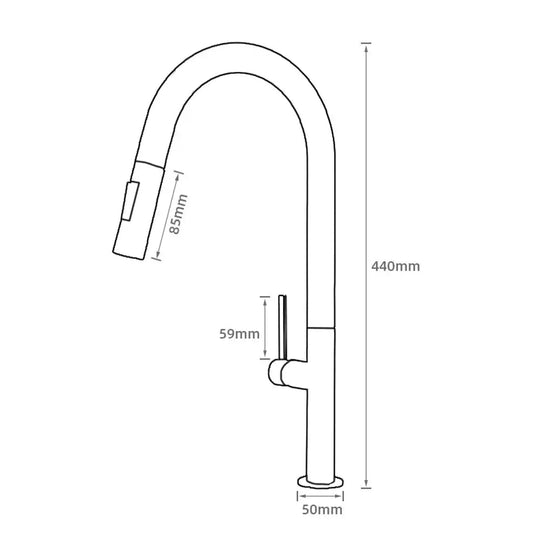 Gunmetal Pull - Out Spout Kitchen Faucet – 360° Rotating Single - Handle - Kitchen Faucet Pull - OutBathroomLux