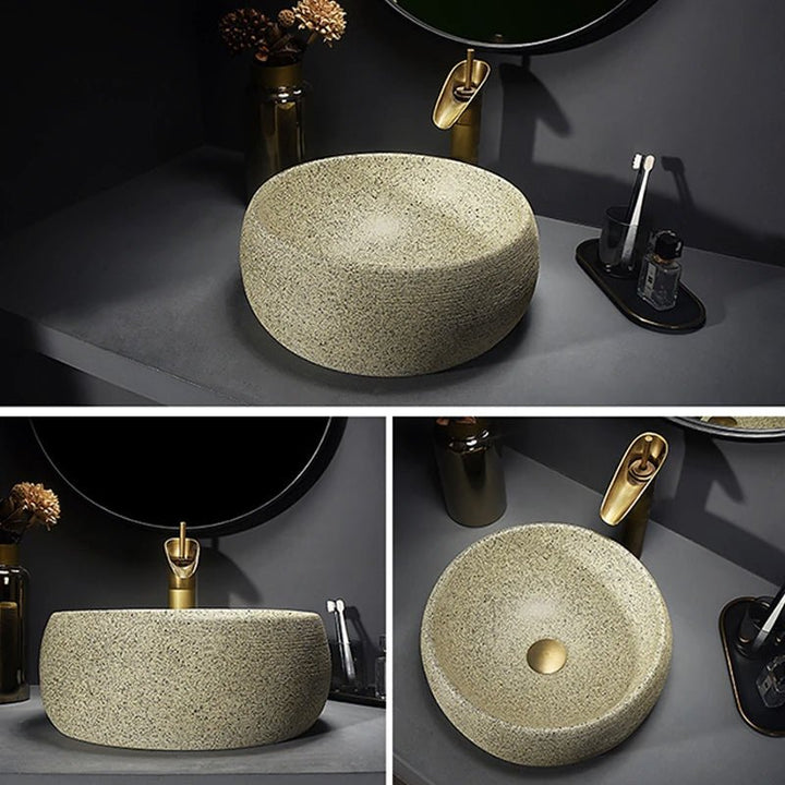 Hand Panted Hotel Granite Art Basin - Bathroom sinkBathroomLux