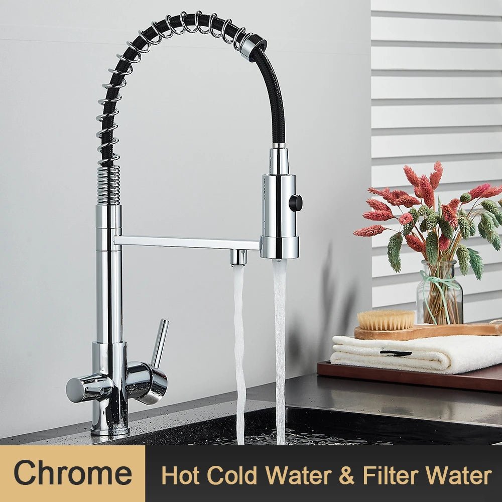 Harmony Pull Down 3 - Way Filter Kitchen Faucet - kitchenBathroomLux