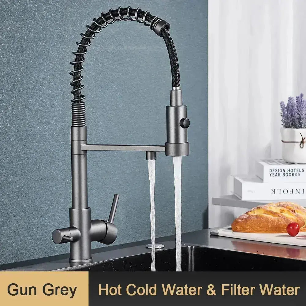 Harmony Pull Down 3 - Way Filter Kitchen Faucet - kitchenBathroomLux