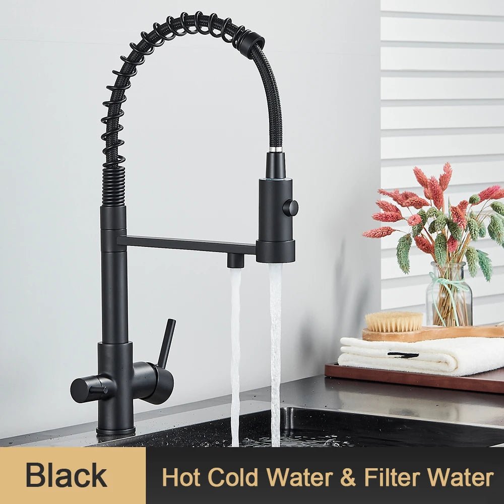 Harmony Pull Down 3 - Way Filter Kitchen Faucet - kitchenBathroomLux