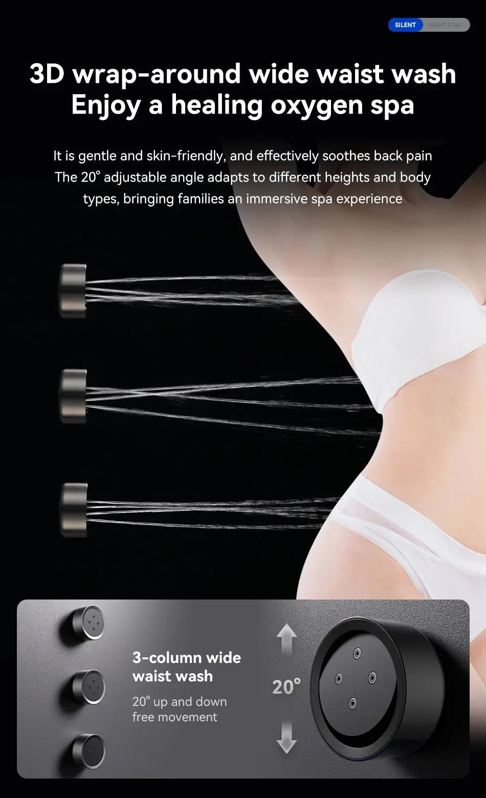 High - End Concealed Thermostatic Shower Set – 4 - Function Brass Wall - Mounted System - digital showerBathroomLux