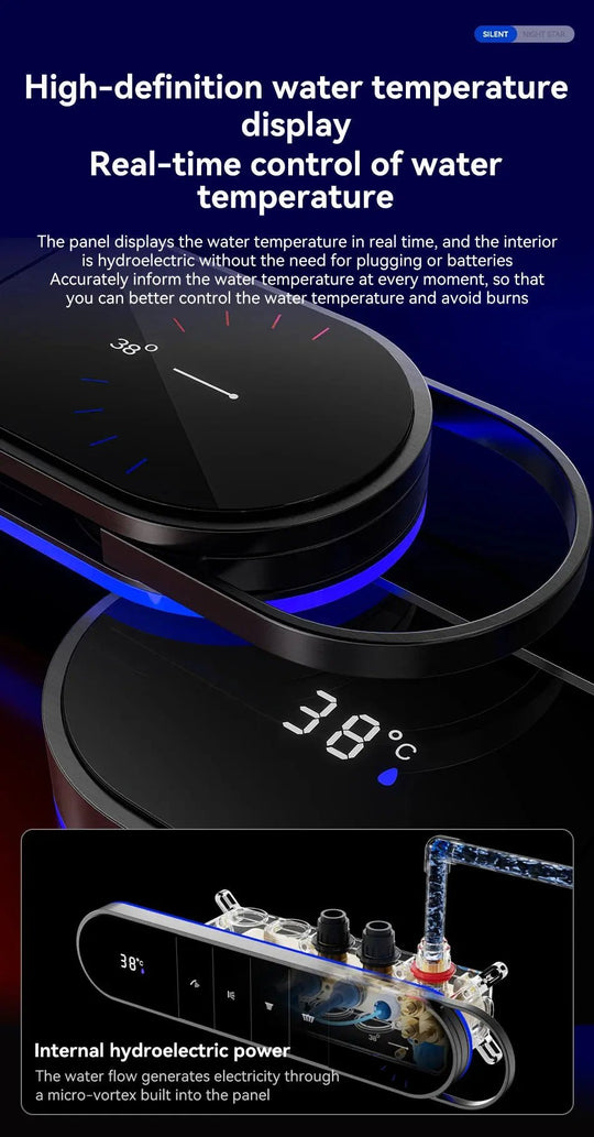 High - End Concealed Thermostatic Shower Set – 4 - Function Brass Wall - Mounted System - digital showerBathroomLux