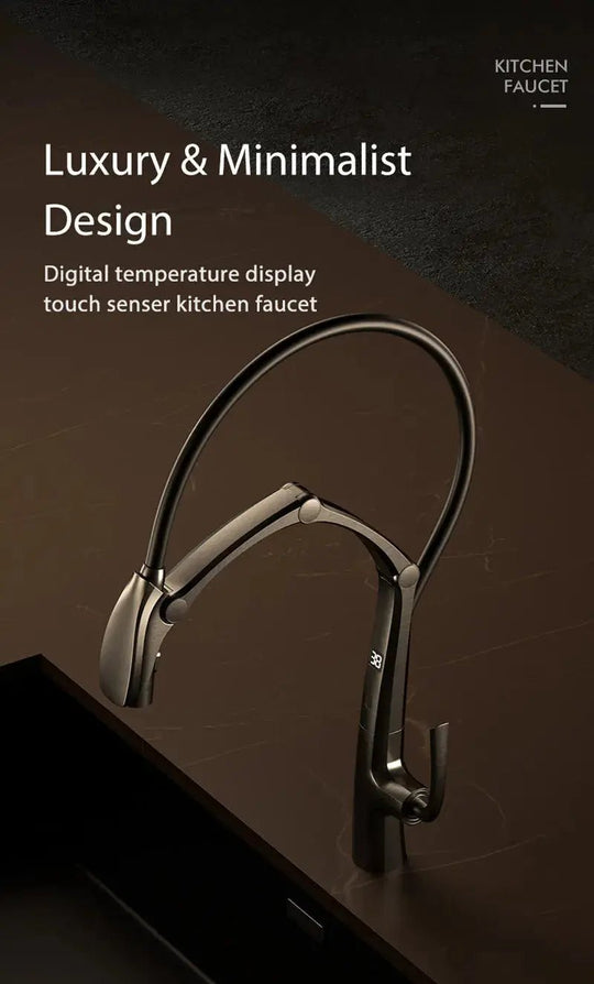 High - Quality Smart Touch Kitchen Faucet – Motion Sensor Pull - Down Sink Mixer Tap - Kitchen Sink FaucetsBathroomLux