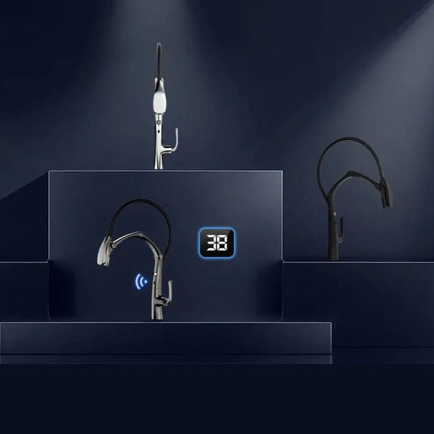 High - Quality Smart Touch Kitchen Faucet – Motion Sensor Pull - Down Sink Mixer Tap - Kitchen Sink FaucetsBathroomLux