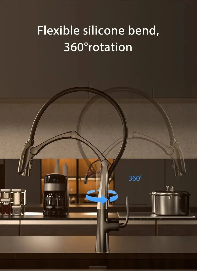 High - Quality Smart Touch Kitchen Faucet – Motion Sensor Pull - Down Sink Mixer Tap - Kitchen Sink FaucetsBathroomLux
