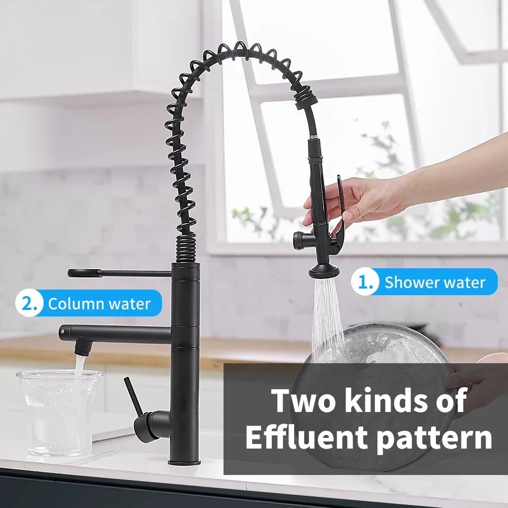 Horizon Kitchen Faucet - Pull Down Spray - Single Handle - 2 Years Warranty - Kitchen faucetBathroomLux