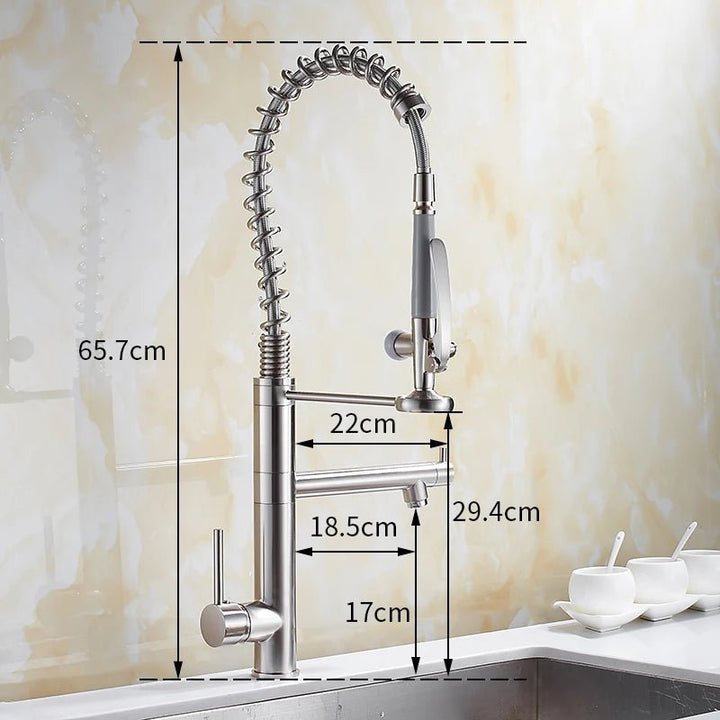 Horizon Kitchen Faucet - Pull Down Spray - Single Handle - 2 Years Warranty - Kitchen faucetBathroomLux