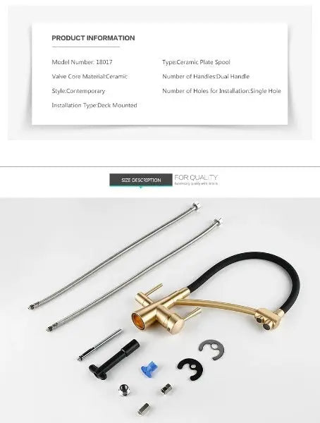 Smesiteli Mat Old Gold Color Osmosis Reverse Tri Flow Water Filter Tap 3 Ways Sink Mixer Three Way Kitchen Put Out Faucet BathroomLux