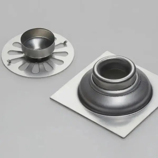 10*10cm Stainless Steel Linear Shower Floor Drain Cover with Filter Strainer BathroomLux