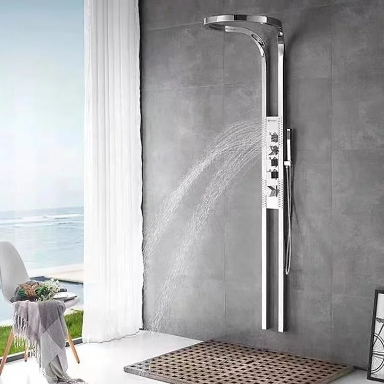 Innovative AquaTech Elite 80" Multifunction Circular Rainfall Shower Panel - BathroomLux