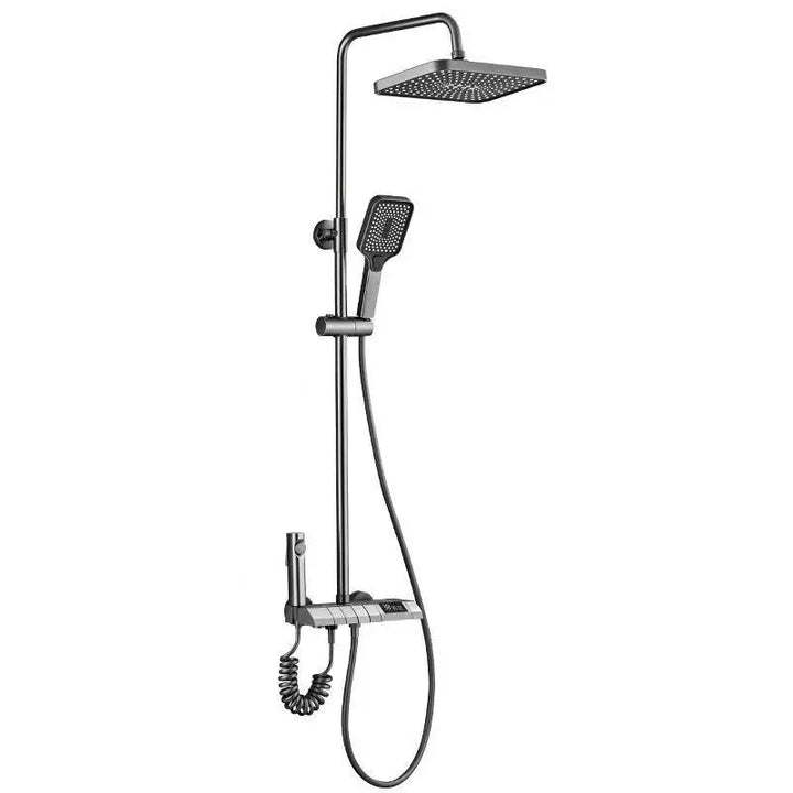 Intelligence Gun Grey System Intelligent Bathroom Digital Display Shower Faucet Set - BathroomLux