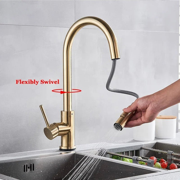 Kitchen Faucet Smart Touch Induction In Black - 2 Years Warranty - Bathroom FaucetBathroomLux