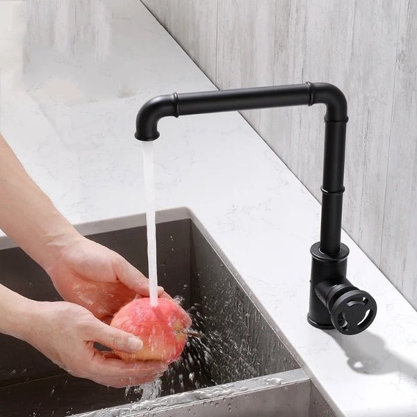 Kitchen Faucets Retro Style Brass Hot and Cold Water Mixer Tap - Kitchen faucetBathroomLux