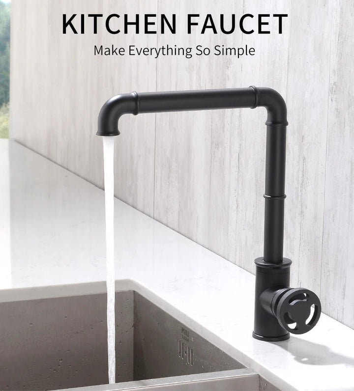 Kitchen Faucets Retro Style Brass Hot and Cold Water Mixer Tap - Kitchen faucetBathroomLux