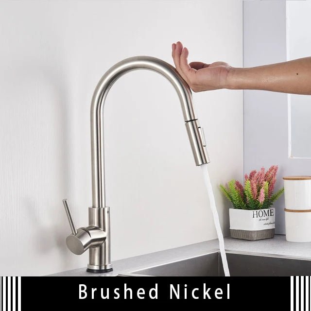 Kitchen Faucets Smart Touch Induction in Gold - 2 Years Warranty - Bathroom FaucetBathroomLux